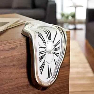 Salvador Dali Surrealist Melting Clock Hanging Shelf Quartz Clock-6.8” x 4.5” - Picture 1 of 13