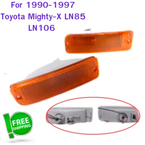 Par de luces de giro del parachoques delantero naranja para Toyota Mighty-X LN85 1990-1997. - Imagen 1 de 7