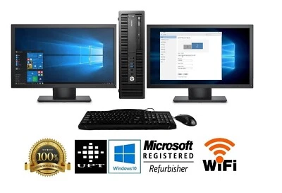 AMD Quad Core 8GB Radeon R7 SSD Windows 10 Gaming Desktop Computer PC Dual 19" - Image 1 of 4