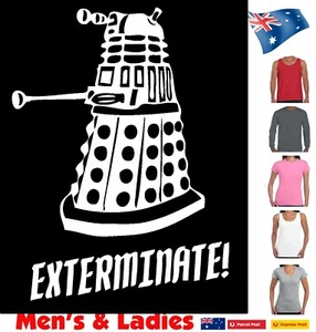 Dr Who T shirt Darlec exterminate retro T Shirts Tee Doctor Who Ladies Men's - Picture 1 of 33