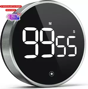 Digital Kitchen Timer, 3.8'' Large LED Display Countdown Countup Timer, Timer fo - Picture 1 of 12
