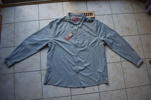 New Men's Browning Conway L/S Shirt XXL 2XL Gray Water Resistant Stretch Fabric - Picture 1 of 7