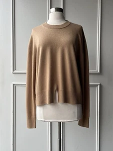 COUNTRY ROAD split detail pullover knit cinnamon cotton CASHMERE SIZE: M,12 $294 - Picture 1 of 11
