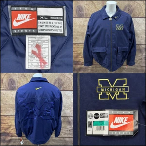 Vintage Michigan Wolverines Nike Team Sports Jacket Men's XL Full Zip New w/ Tag - Picture 1 of 18