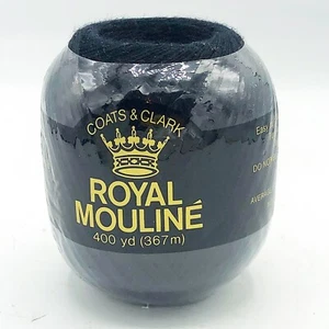 Abrigos y Clarks Royal Mouline 400 yardas hilo de ganchillo negro #002 - Imagen 1 de 4