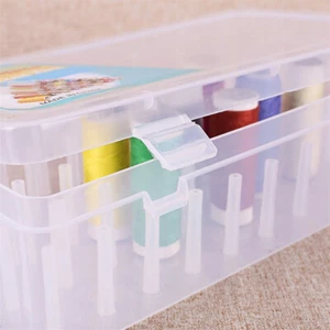 Sewing Thread Storage Box 42 Pieces Spools Bobbin Carrying Case Holder Craft GF - Picture 1 of 9