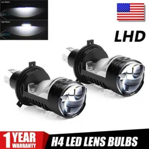 H4 Mini Bi-LED Projector Lens LED Headlight Bulbs Hi-Low Beam Retrofit 100W LHD - Bild 1 von 12