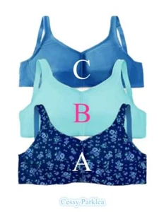 U-K-2 US "Comfort Choice" 100% Cotton Wire-Free Full Coverage Front Closure Bra - Picture 1 of 4