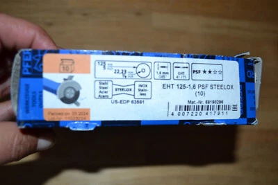 10er Multipack PFERD 69198296 EHT 125-1,6 PSF Stellox Trennscheiben - Bild 1 von 3