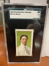 1909 E95 Philadelphia Caramel Baseball Vic Willis SGC 3