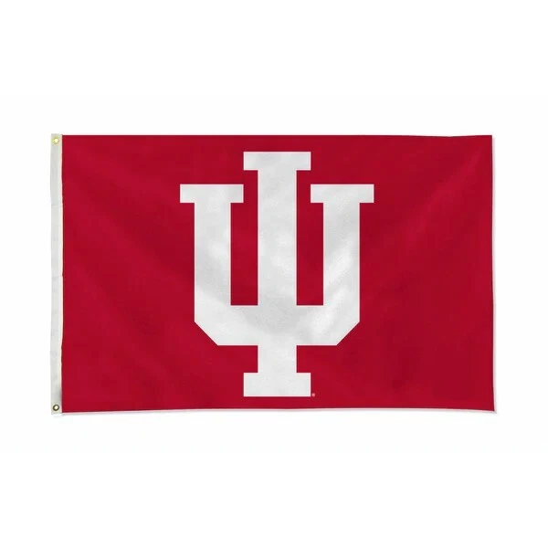 Indiana Hoosiers Red Background Team Logo Flag 3x5 FT Banner - Image 1 of 1