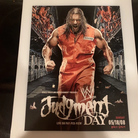 WWF WWE Poster Print Triple H Judgment Day 2008 5/18/08 Pro Wrestling 12” x 16” Cover
