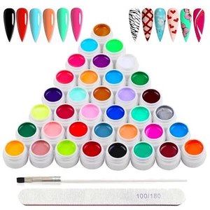 UV Nagellack Set, 36 Farben Gel Nagellack Set, UV Farbgel Set mit Nagelfeile und - Bild 1 von 8