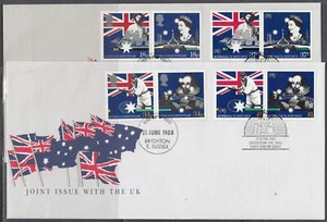 Australia Scott 1083a-5a FDC - Bicentenario australiano, emisión conjunta del Reino Unido - Imagen 1 de 1