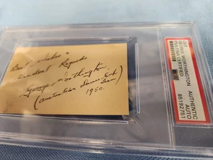 GEORGE WORTHINGTON FIRMATO TAGLIO PSA DNA TENNIS STAR AUSTRALIANO BRITISH CHAMP SLAB - Foto 1 di 6