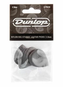 PLAYER'S PACK DE 6 MEDIATORS DUNLOP NYLON BIG STUBBY 2.00mm - 445P200 - Imagen 1 de 4