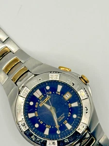 Herren Seiko Kinetic Taucheruhr - blaues Zifferblatt - 5M62A Uhrwerk - 100m neuer Kondensator - Bild 1 von 15