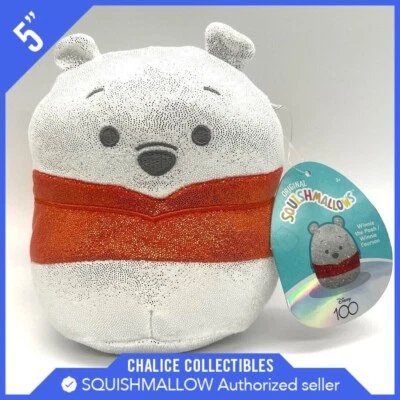 Squishmallow Kellytoy Plush Disney 100 Anniversary Winnie the Pooh 5" New w/Tag - Image 1 of 3