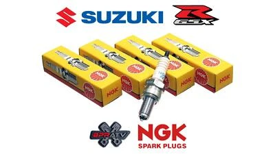 NGK Spark Plugs Suzuki GSX-R750 R600 R1100 R1000 R1300 HAYABUSA CR9E Set of Four - Image 1 of 4