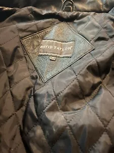 David Taylor Men's Leather Jacket Size M - Picture 1 of 6