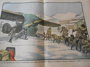 Baie du Roi Spitzberg Avion Chiens Traineaux Naufrage Italia Print 1928 - Imagen 1 de 1