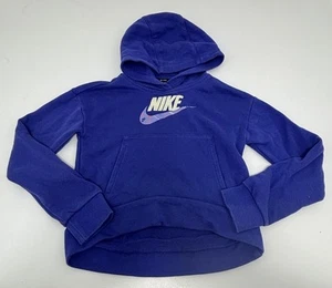 Nike Girl's Sportswear Club Fleece Logo Hoodie size S Purple - Picture 1 of 9