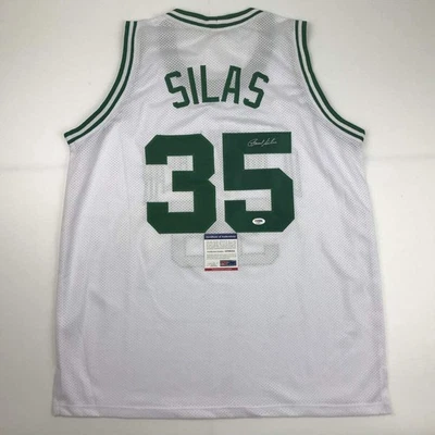 Autographed/Signed Paul Silas Boston White Basketball Jersey PSA/DNA COA - Image 1 of 4