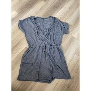 Mameluco 32 Degrees Cool azul jaspeado manga corta cordón cintura para mujer XL - Imagen 1 de 5