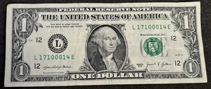 2021 San Francisco $1 Bill October 17th 2014 Birthday/Anniversary Note - Picture 1 of 2