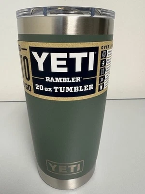 Limited Camp Green  YETI® 20 Ounce RAMBLER® - Authentic Discontinued - Mag Lid - Image 1 of 3