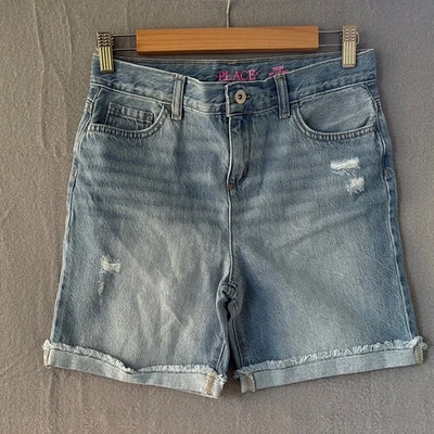 NWT The Children's Place Midi Mi-Long Shorts Peony Wash Size 14 - Image 1 of 3