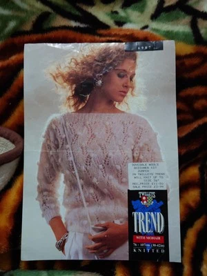 Twilleys Trend Jumper Knitting Pattern With mohair. 6987 - Image 1 of 2