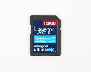 Integral Ultima Pro X2 128GB Class 10 SDXC UHS-II U3 V60 260MB/s Memory Card - Picture 1 of 1