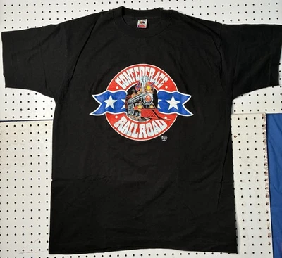 Camiseta Confederate Railroad 1992 para hombre XL doble cara vintage años 90 EE. UU. Foto 1 de 4