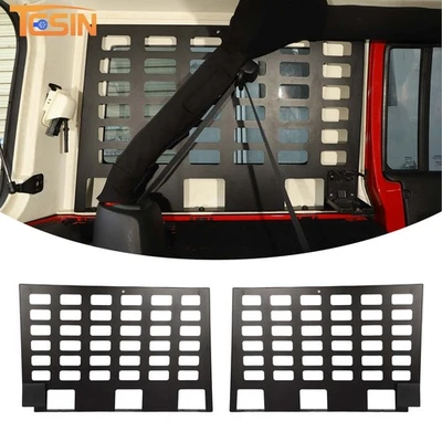 Para Jeep Wrangler JK JKU 07-18 4 puertas negro maletero almacenamiento lateral panel colgante estante Foto 1 de 4