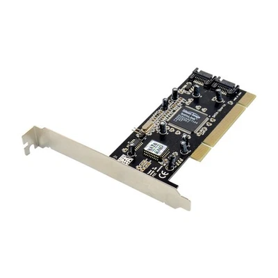 PCI Sil3112 2x Channel SATA1.5Gbps RAID Array Expansion Adapter Card Controller - Image 1 of 4