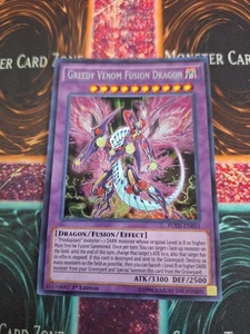 Yugioh Greedy Venom Fusion Dragon FUEN-EN010 Secret Rare 1st Edition Near Mint - Picture 1 of 4