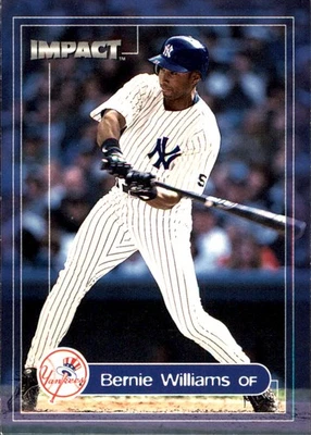 Bernie Williams 2000 Fleer Impact #4 New York Yankees FREE SHIPPING AutographDen - Image 1 of 2