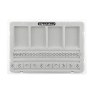 Beadalon Armband Perlenbretter zur Schmuckherstellung - beflockt, Anti-Roll grau  - Bild 1 von 7