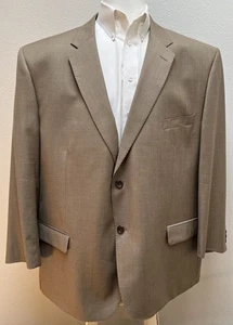 Joseph & Feiss Gold Men’s 52 R Brown 100% Wool Brown Blazer Sport Coat - Picture 1 of 15