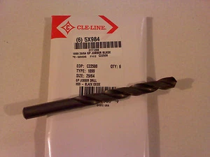 Neu CLE-LINE C22508 29/64" GP Typ 1899 Jobber Bohrer Bits Schwarzoxid (Stck 6) - Bild 1 von 1