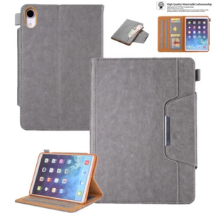 Leather Stand Case Cover Wallet For iPad 7 8 9 5 6 /Air 1 2 3/ Pro 9.7 10.5 10.9 - Picture 1 of 105