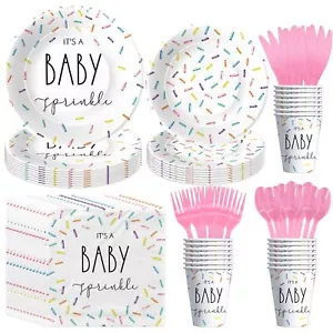 Sprinkle Baby Shower Decorations Tableware IT'S A Baby Sprinkle Party Decorat... - Picture 1 of 7