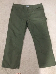 Blue Mountain Canvas Utlity Fit  Cotton 5 Pocket Pants Men 42 X 32 NWT Green - Picture 1 of 6