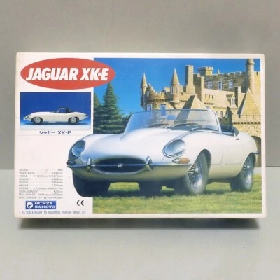 Vintage Gunze Sangyo 1/24 Jaguar XK-E Sport Car E-type Model kit borse sigillate - Immagine 1 di 4