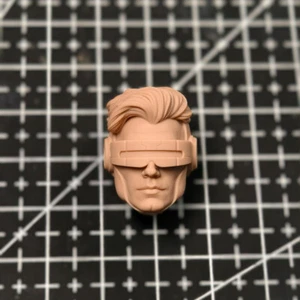 1/10 Scale X-Men Comic Cyclops Head Sculpt Unpainted Fit 7" Neca Figure V5 Style - Picture 1 of 4