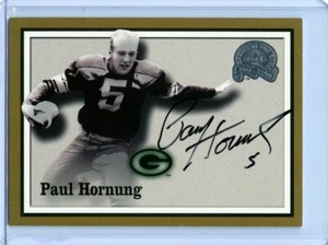 PAUL HORNUNG 2000 FLEER GREATS OF THE GAME GOLD BORDER AUTOGRAPH PACKERS HOF - Picture 1 of 1