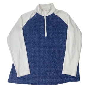 EUC Peter Millar Women’s Pullover UPF 50 Sun Protection Size XL Blue 1/4 Zip - Picture 1 of 8