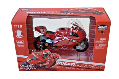 Maisto 1:18 Ducati Corse Ducati Desmosedici Loris Capirossi #65 Diecast - Image 1 of 4