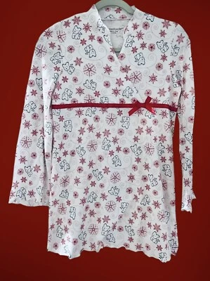 Camisón de franela American Girl de vacaciones copos de nieve perros talla grande 14/16 Foto 1 de 4